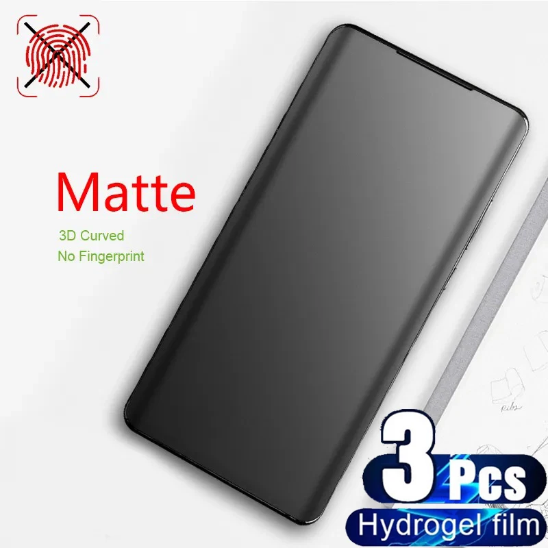 3-Pack Soft Matte Frosted Hydrogel Screen Protector