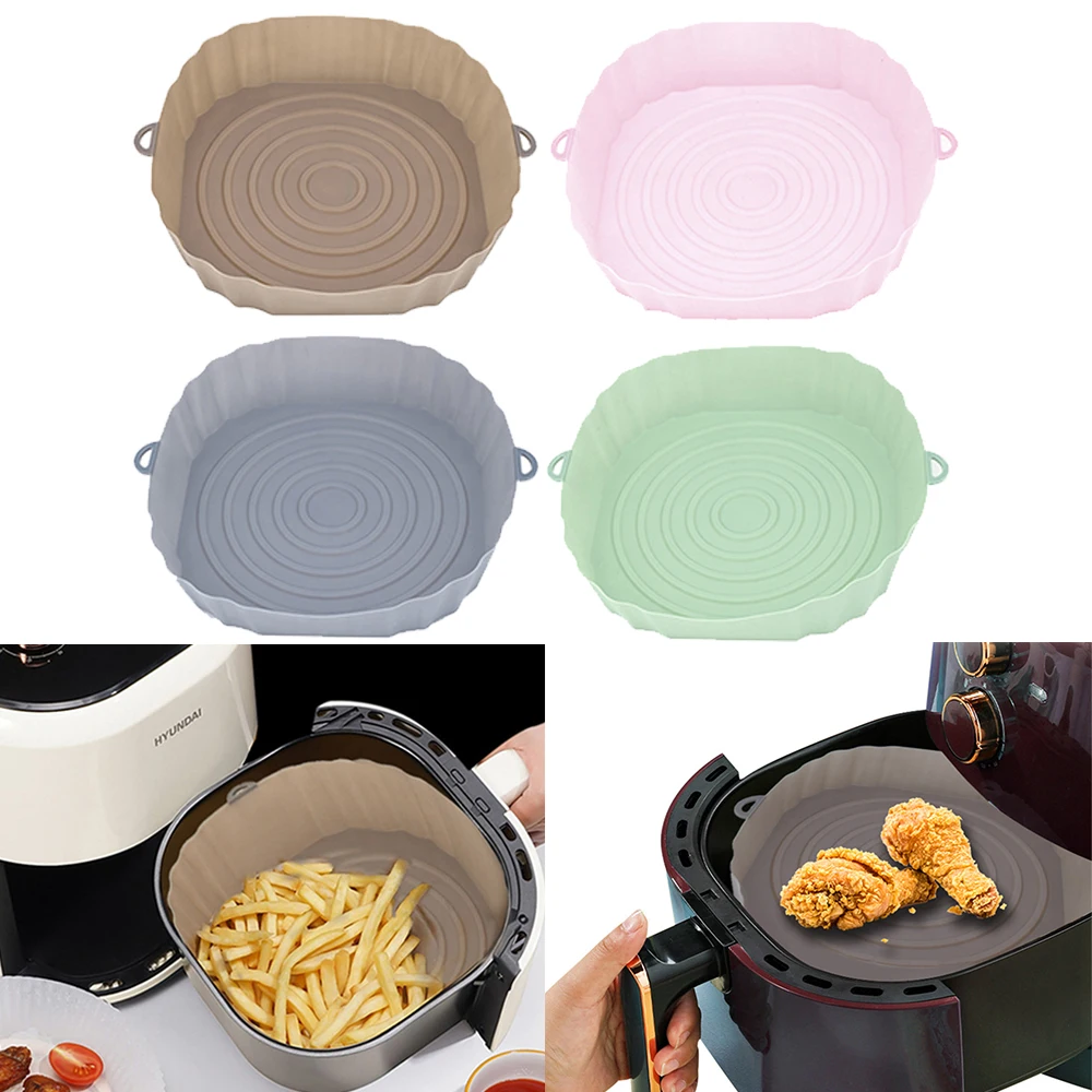Air Fryer Silicone Baking Tray Silicone Air Fryer Accessories