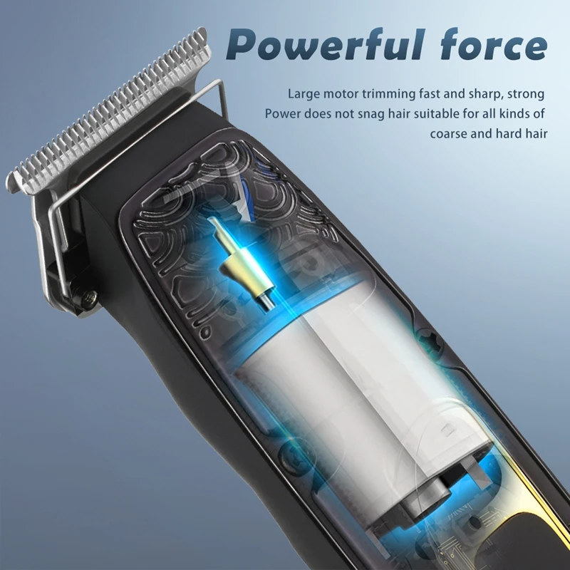 WAIKIL professional men's electric hair clipper hair electric push clipper USB rechargeable portable hair trimmer styling tool 4