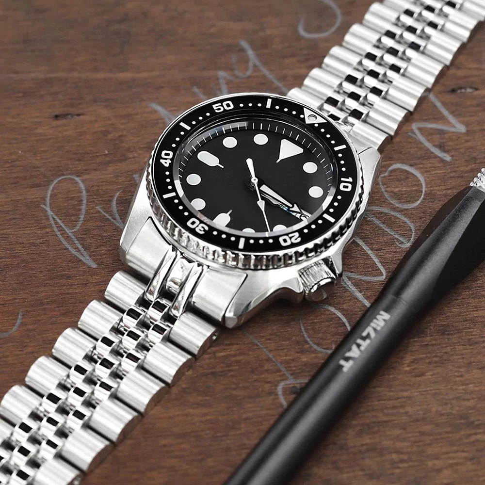 Seiko用ステンレススチールウォッチバンド、jubilee Curved end、seiko 