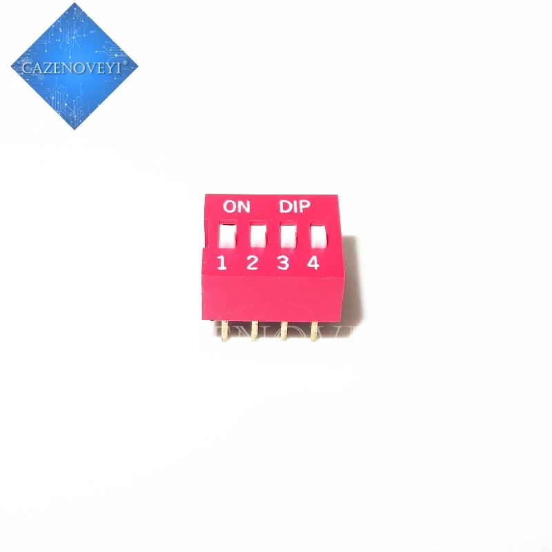 10PCS Slide Type Red Toggle Switch Module, 2.54mm Pitch, Multi-Bit Position Options