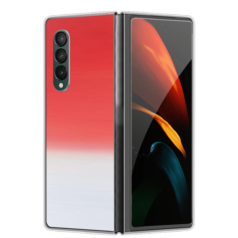 Luxury Painted Transparent Hard Folding Case – Premium Clear Cover for Samsung Galaxy Z Fold Series
