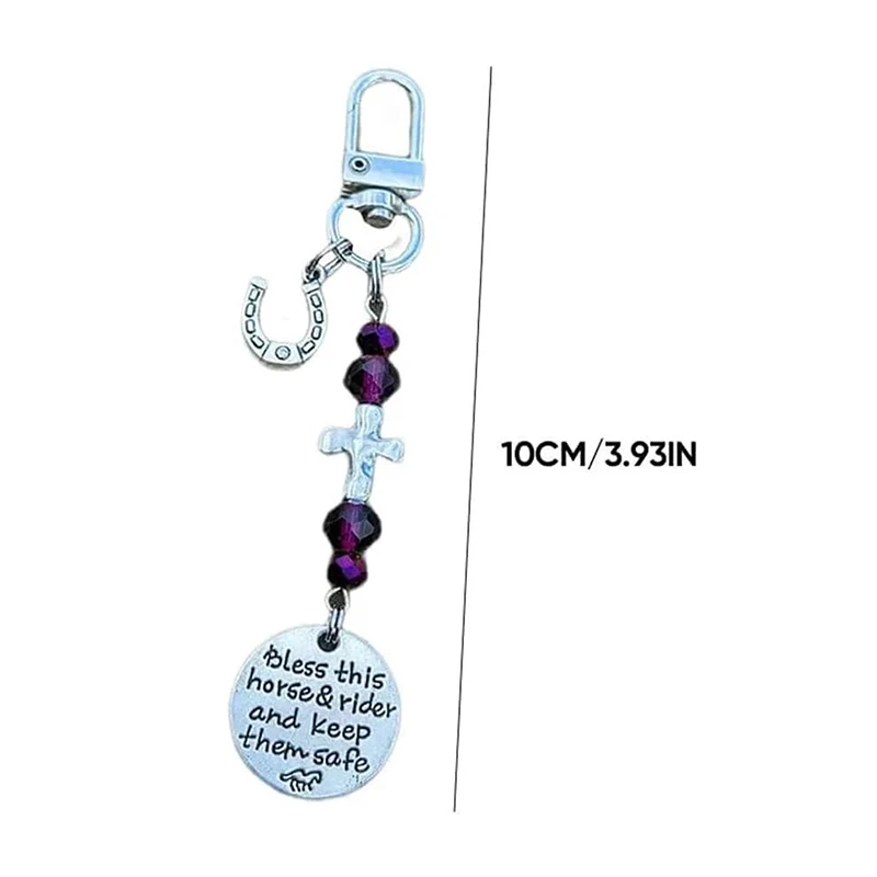 Horse Saddle And Bridle Charm Clip Bless-This Horse And Rider Keep Safe Bridle Saddle Charm Gifts For Horse Rider Room Decor 6