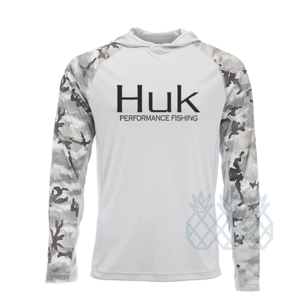 Huk Performance Fishing Shirts Vented Uv Protection Long Sleeve Sweatshirt  Men Summer UPF 50+ Lightweight Fishing Clothing Pesca