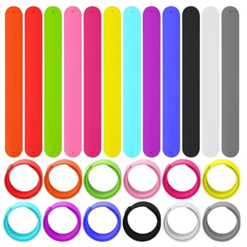 Children toys pokemon bracelet fidget spinner bracelet wooden beads bracelet prostate bracelet 1PC Slap Bracelet Flexible Self-Rolling Wristwear Soft Clap Circle Belt Arm Leg Silicone Wristband Party Child Toy Gift Bracele