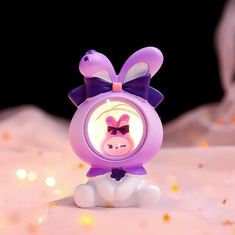 

Sanrio Night Light Bedroom Decor Lights Kawaii Kuromi Pom Pom Purin Pochacco Cartoon Anime Bedside Desktop Vinyl Doll Ornament