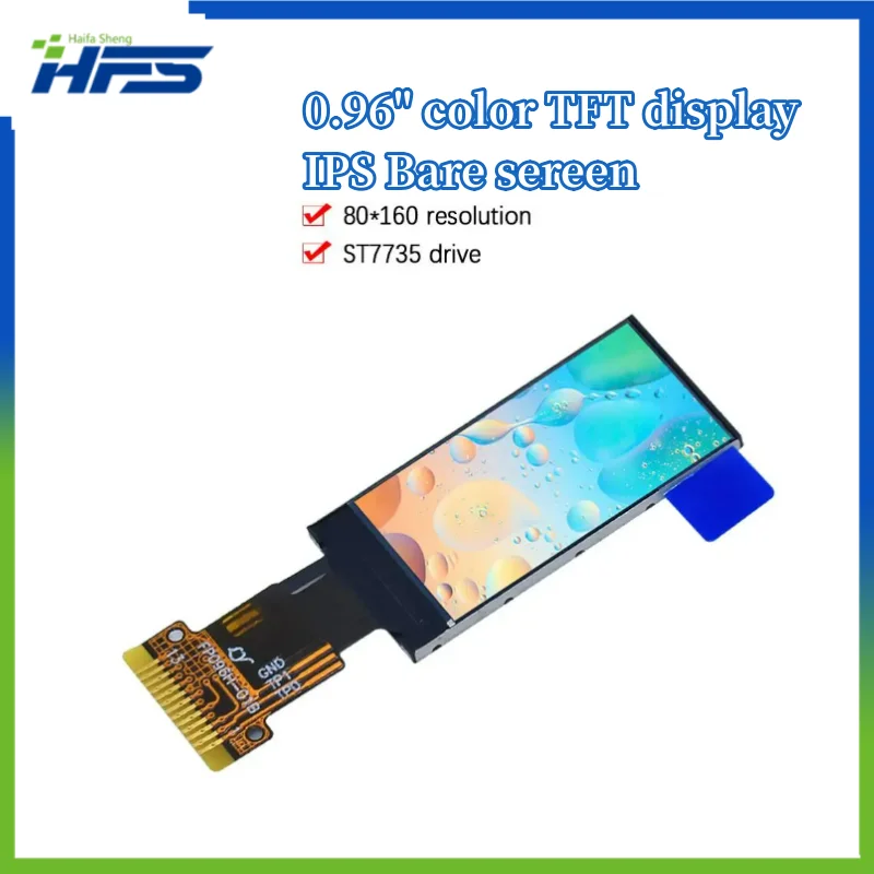 

0.96" IPS Display 0.96 Inch TFT LCD Screen Module 80*160 ST7735 Drive IC 3.3V 13Pin SPI Full Color HD for LCD Module