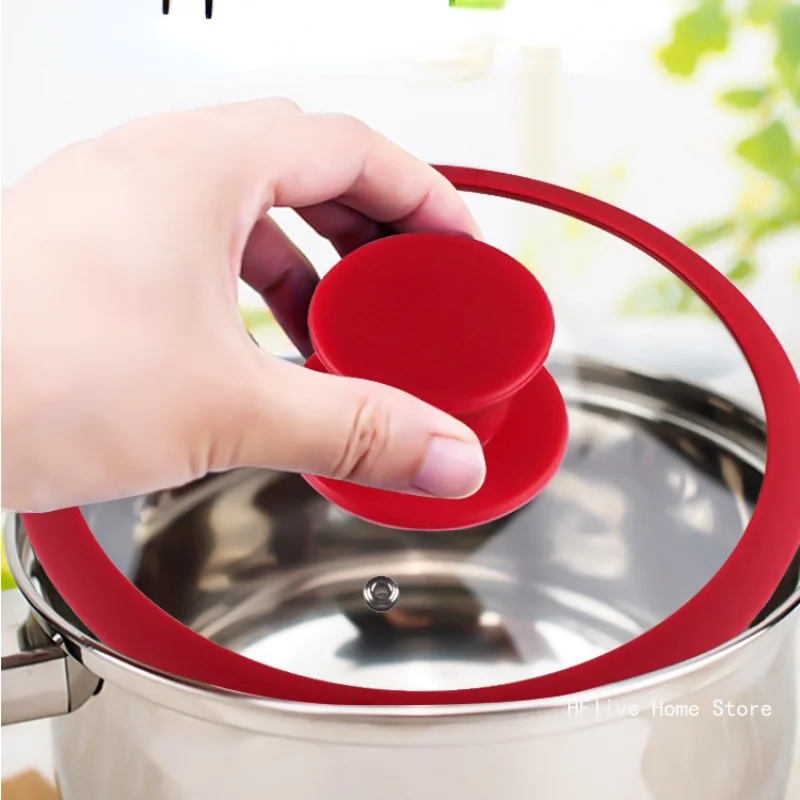 Pot Lid Handles 1pc Silicone Pot Lid Knob Handle Universal Replacement Kitchen Cookware Cover Knobs for Pan Lid Kitchenware Accessories