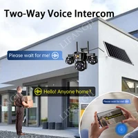 15MP 3 objectifs trois écrans 4G Sim caméra solaire Surveillance extérieure WiFi 10X Zoom numérique suivi automatique caméras de sécurité V380 Pro 4