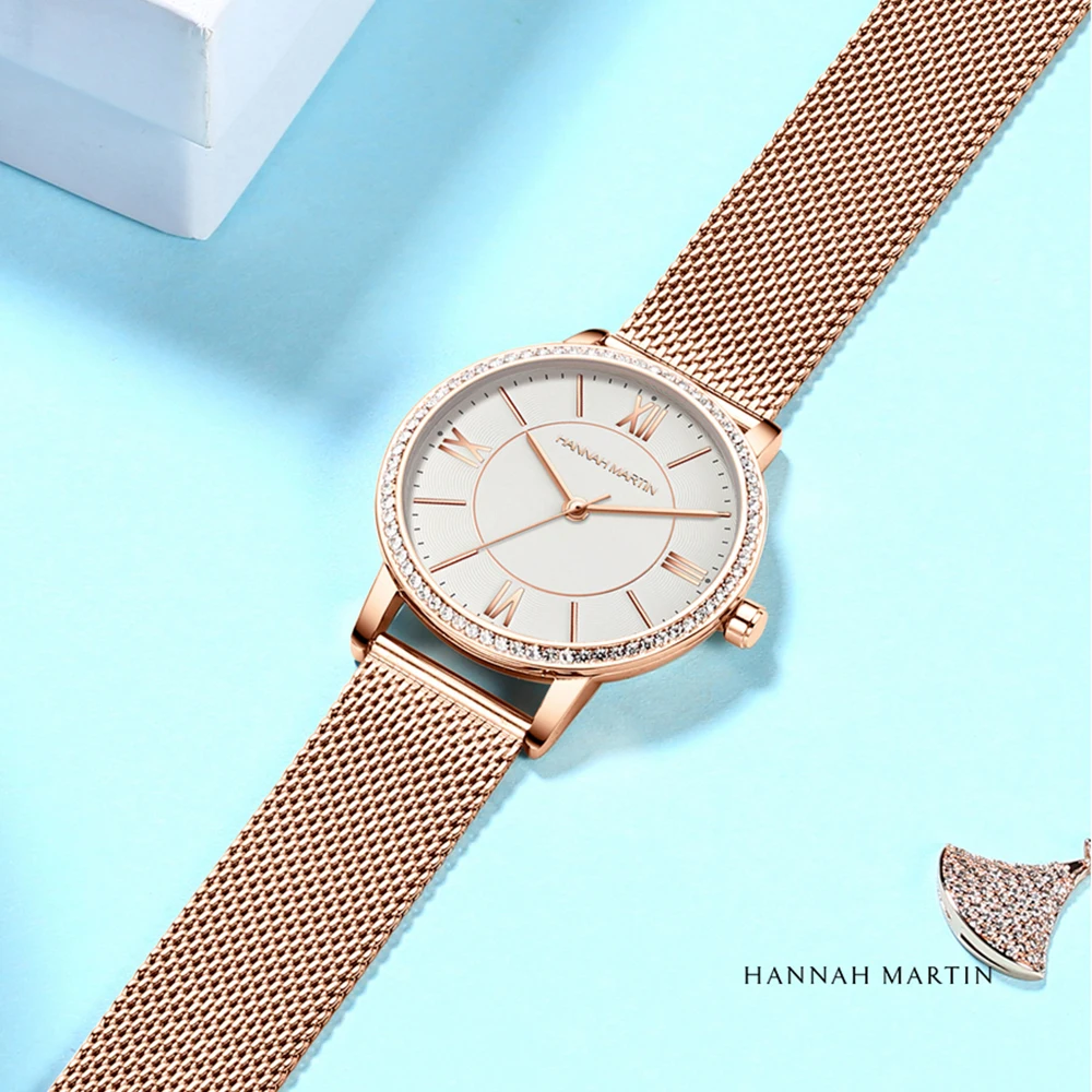 Famous Watch For Women Brand British Designer Original Japanese Movement Luxury Ladies Leather Rhinestone Wristwatch Reloj Mujer - 2