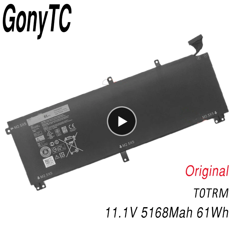 

T0TRM TOTRM Laptop Battery for For Dell XPS 15 9530 Precision M3800 H76MV 7D1WJ 11.1V 61WH