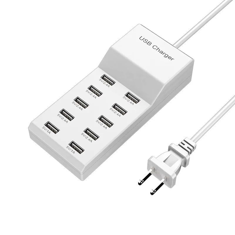 شاحن USB 10 منافذ USB محطة شحن للأجهزة المتعددة 50...