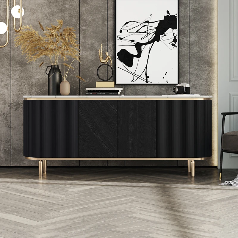 

Light luxury marble TV cabinet high style living room storage decoration cabinet simple modern household wall bedroom TV cabinet