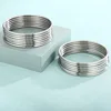 New Stainless Steel Bangles For Women Indian Multiple Layer Round Women Bracelet Gold Color Wedding Engagement Jewelry Gifts 6