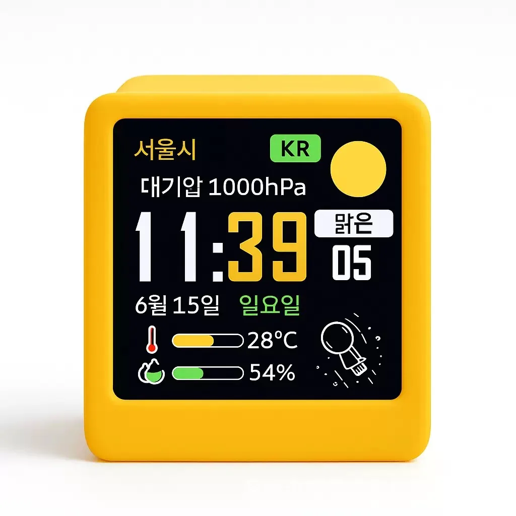 Weather Clock Mini WiFi Desktop Animated Multi-Functional Weather Station