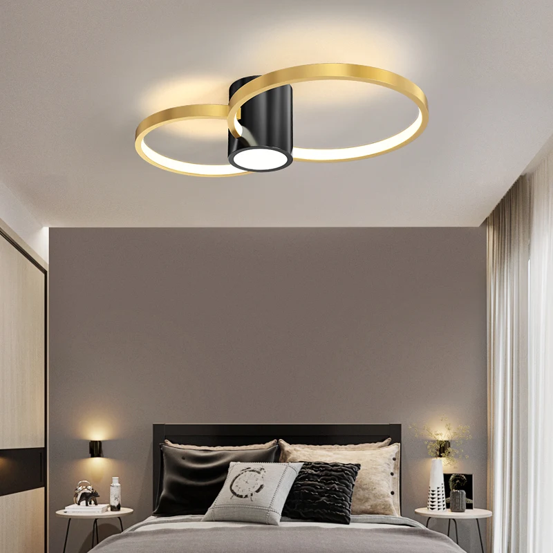 

Nordic Creative Led Chandelier Bedroom Living Dining Room Lighting Golden Black Ceiling Lamp Home Indoor Decor Lighting Fixtures
