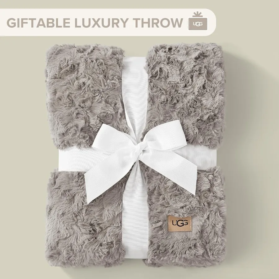 Luxury lightweight cozy soft doublesided faux fur throw blanket perfect for couch bed or chair hypoallergenic machine washable