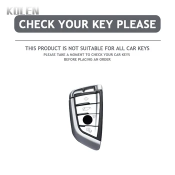 Cover chiate/telecomando per BMW X1 X3 X5 X6 X7 1 3 5 6 7 Series G20 G30 G11 F15 F16 G01 G02 F48 Holder Protector Shell - TPU Leather Car Key Case Cover For BMW X1 X3 X5 X6 X7 1 3