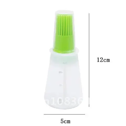 

Barbecue Gadgets Oil Bottle Brush 4Colors Flat Bottom Kitchen Accessories Silicone Baking Tools 1Pcs With Cover Heat Resistance