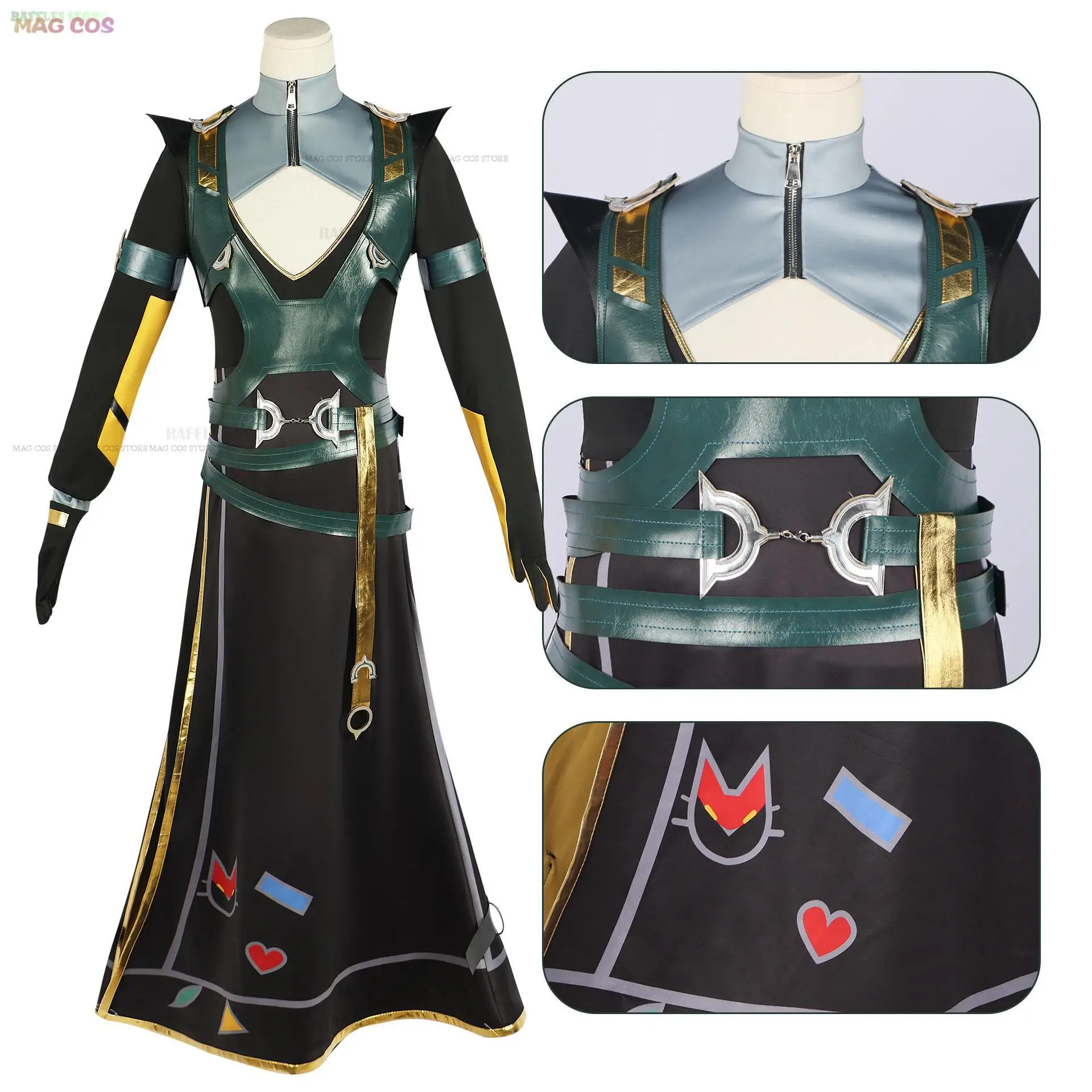 

Костюм для косплея LOL Heart steel Yone из аниме «кожа»