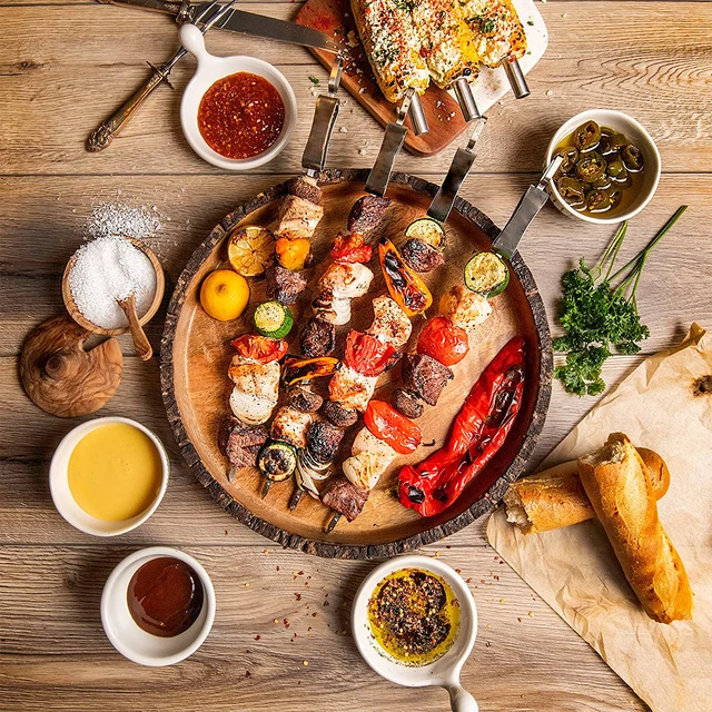 5Db Rozsdamentes Acél Bbq Nyársai Fém Grillezések Újrahasznosítható Grillező Nyárs 2023 -As Nyári Party Kemping Otthoni Konyhai Szerszámok - Image 6