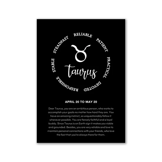 Nordic Zodiac Constellations Inspirational Canvas Art Print