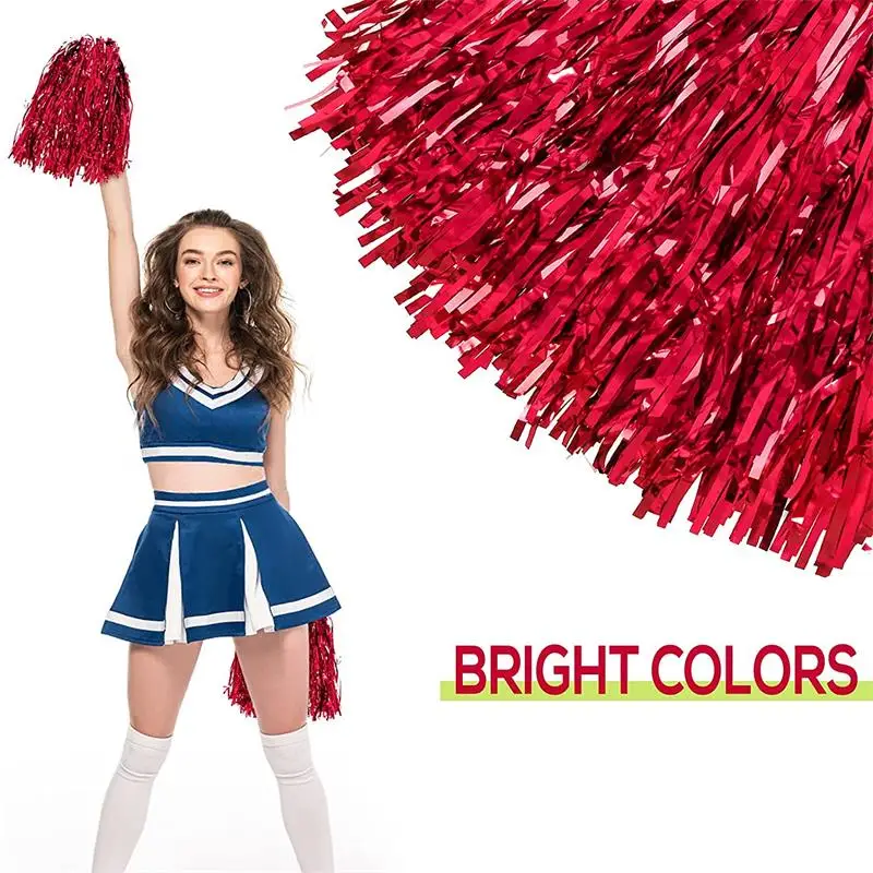 Cheerleading Pom Poms 1PC 28CM Cheer Dance Sport Competition For Football Basketball Match Children Use