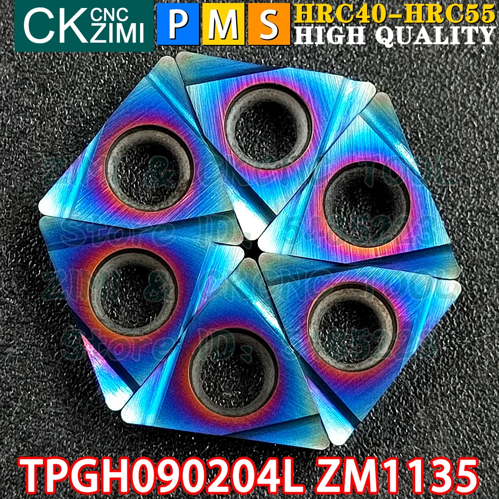TPGH090204L ZM1135 TPGH 090204L ZM1135N Твердосплавные вставки Пластины для чистового растачивания Токарные инструменты Машинные вставки TPGH0902 TPGH 0902 Расточная оправка с ЧПУ Инструменты для токарных станков