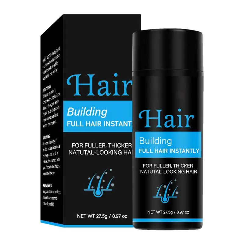 Black Hair Building Fibers Powder Spray Hair Fixing Spray Fiber Long-Lasting Waterproof Styling Powder