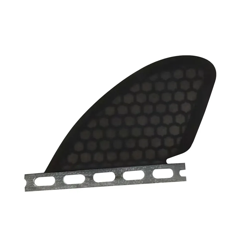 FUTURE 4-piece set of Black fiberglass honeycomb surf fins High strength and lightweight Perfect for shortboard/longboar