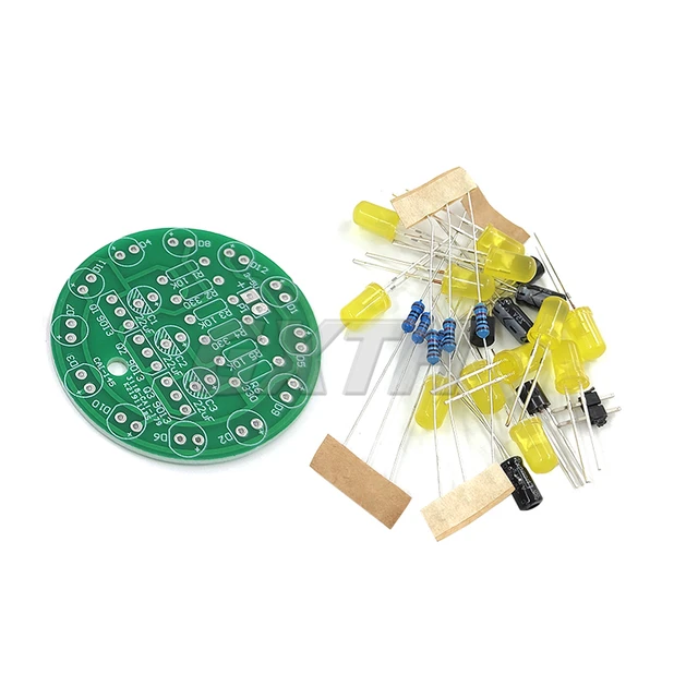 Flash Ligth Module Led Light Red DIY Kit: 12-Pack Circular Electronic LED Flash Circuit ...