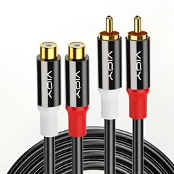 Premium 2RCA Stereo Audio Cable for Home Entertainment Systems (Male to Female)