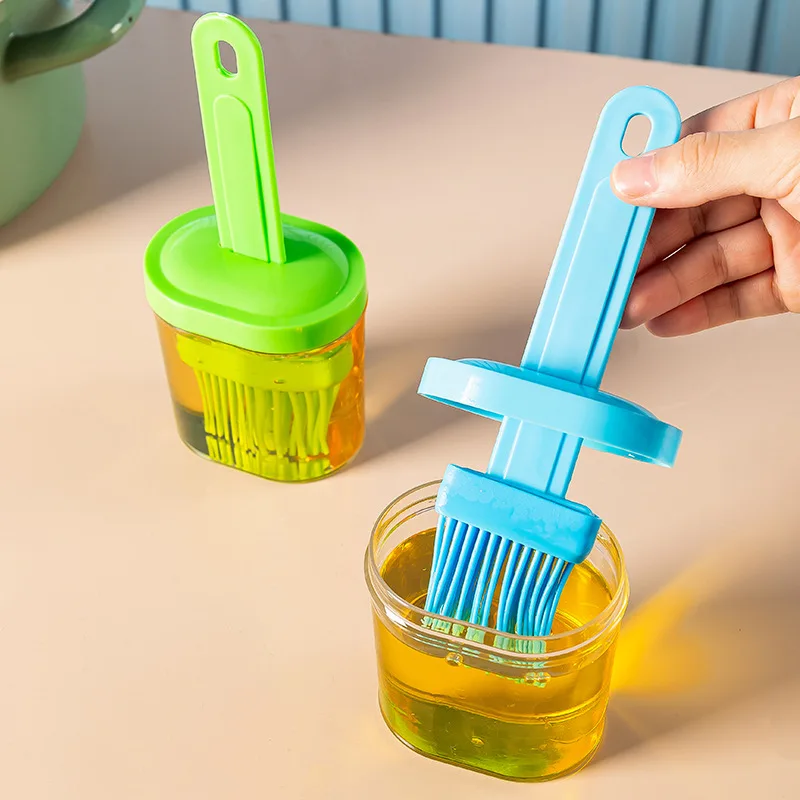 Oil Brush, Silicone Basting Brush, Oil Bottle Brush Silicone Bottle Brush High Temperature Resistant Barbecue Household Baking Pancake