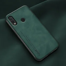 Deluxe Magnetic Leather Phone Case with Built-in Magnet and Soft Cover for Honor 30i (Green)