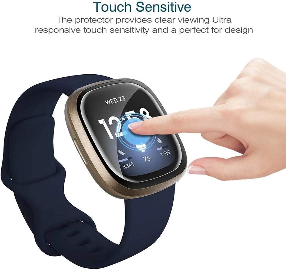 ε巯 TPU  ȣ ʸ, Fitbit Versa 4/3/Sense 2 Ʈ ġ Versa4 Versa3 Sense2 ȭ ȣ Ǯ Ŀ, 5 