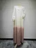 2025 Summer Luxury Gradient Open Front Batwing Kimono Abaya Dubai Muslim Modest Dress Islam Clothing Abayas For Women Kaftan