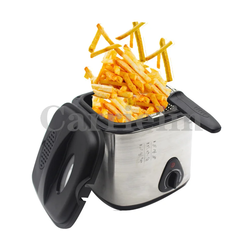 Household 1.5L Small Deep Fryer Electric Fryer French Fries Chicken Wings Multifunctional Electric