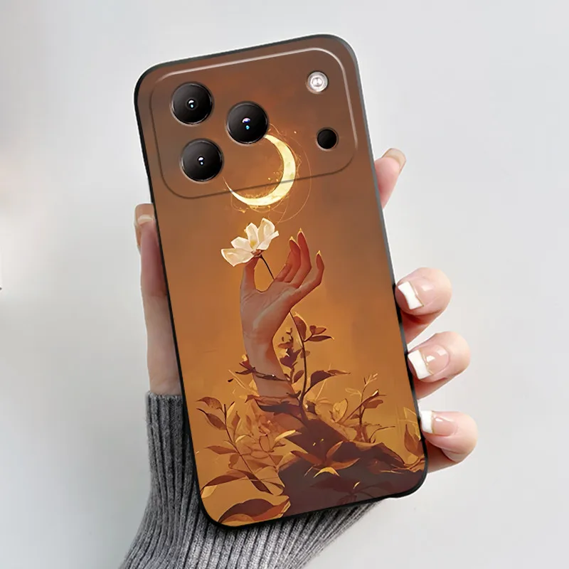 Charming Milk Tea Rabbit Phone Case - Black Anti-Scratch Soft Cover