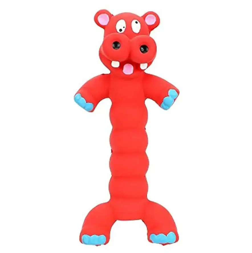 Hund quietschendes Gummispielzeug Hund Latex Kauspielzeug Welpen Klangspielzeug Tier bissfest Zug Heimtierbedarf für kleine, mittelgroße und große Hunde – Detail 12