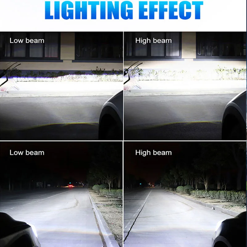 H4 LED 120W/Pair Car Headlight High Beam Low Beam Super Bright Mini Lens Headlight H4 Fan Fog Lamps Waterproof IP67 Canbus Bulb led car lights led lights led bulbs led headlights led car headlights car headlamps