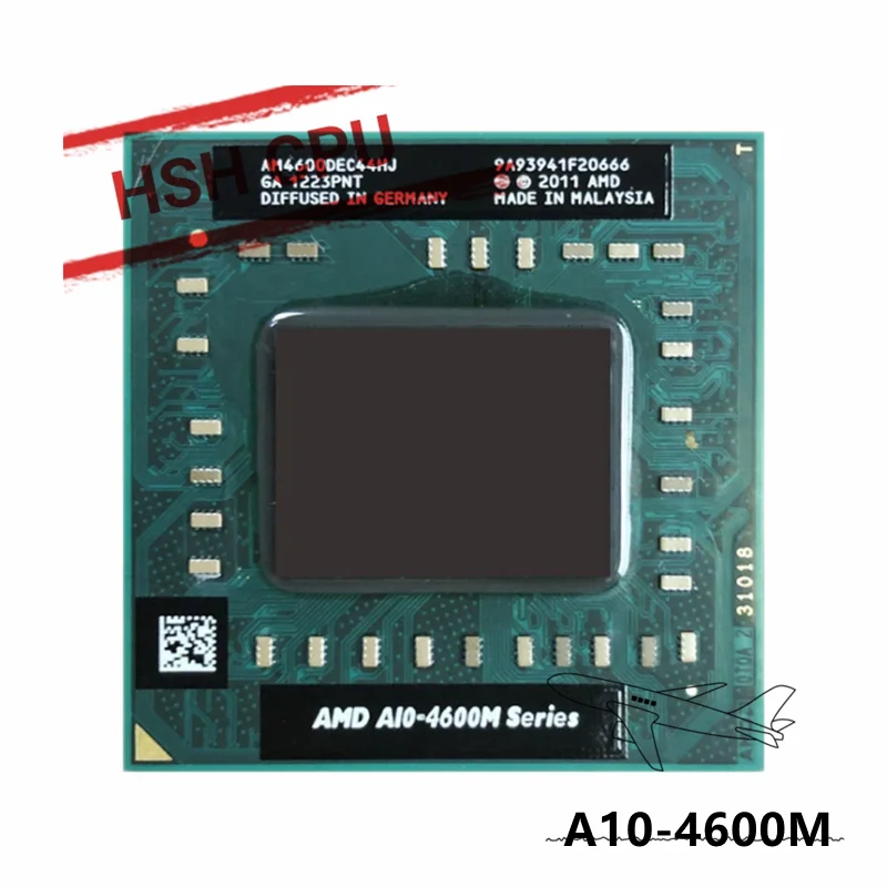 Amd A10-Series A10-4600M A10 4600M 2.3 Ghz Quad-Core Quad-Thread Processore Cpu Presa Di Corrente Fs1