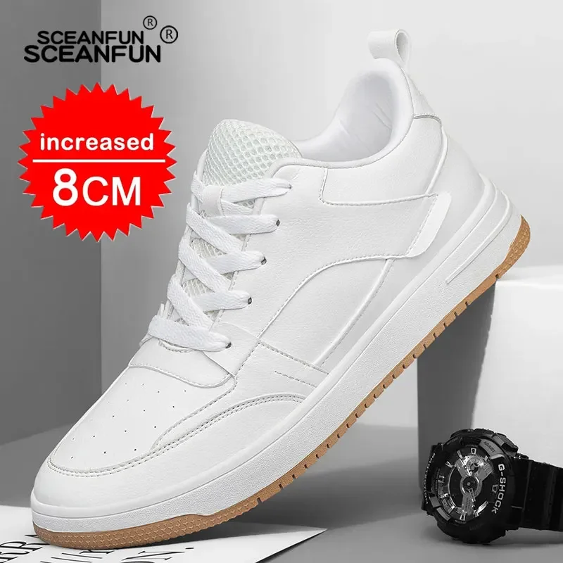 Men Casual Sneakers Elevator Shoes Platform Men Heightening Shoes For Male Height Increase Insole 6 8CM Shoes Designer 5