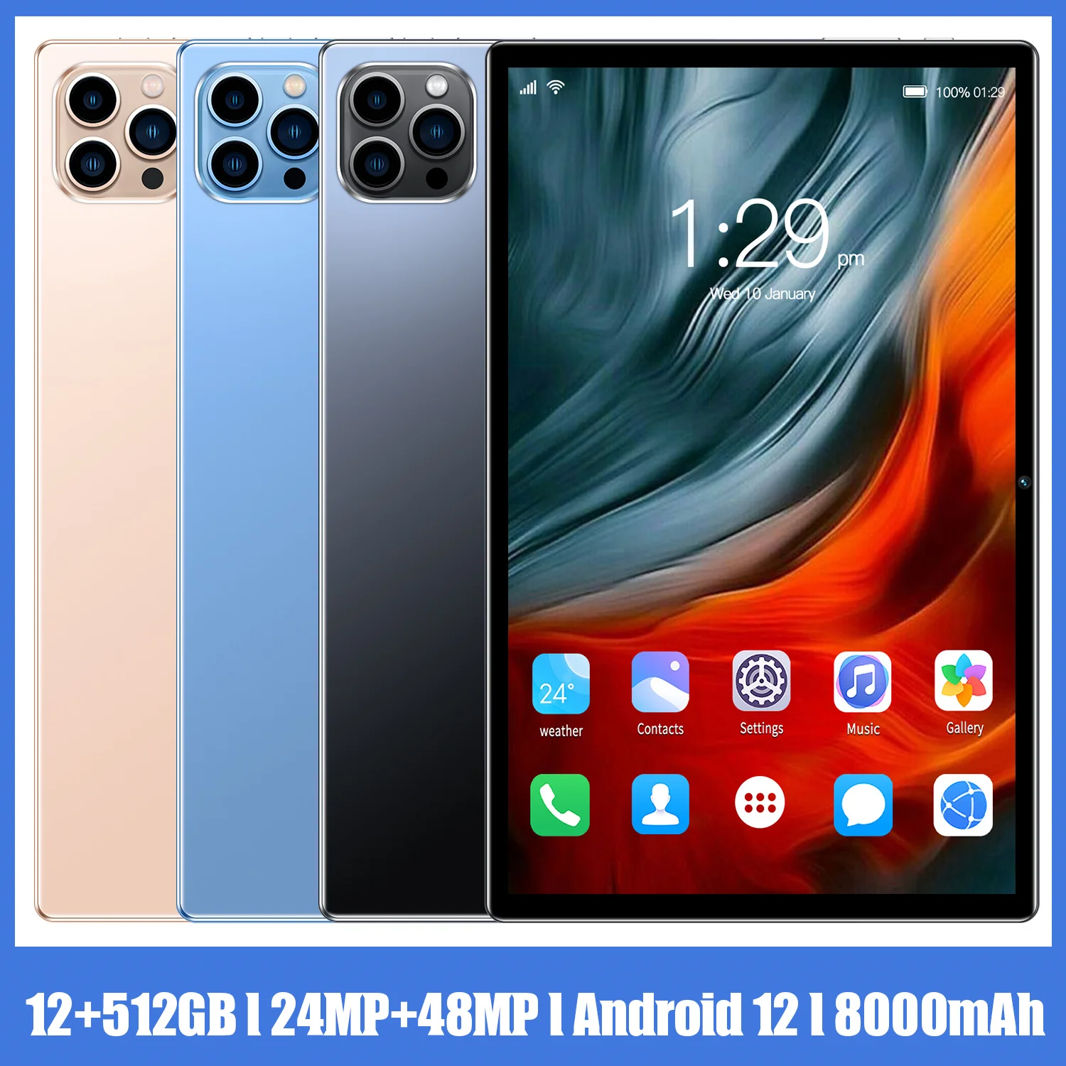 

Оригинальная глобальная панель планшета Snapdragon 2023, Android 12, компьютер, carte EpiCard, WiFi, GPS, Bluetooth, новый, 870