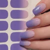 Semi-cured Gel Nail Stickers Solid Color Nail Semi-baked Tips Full Paste Nail Decals UV Lamp Need 4