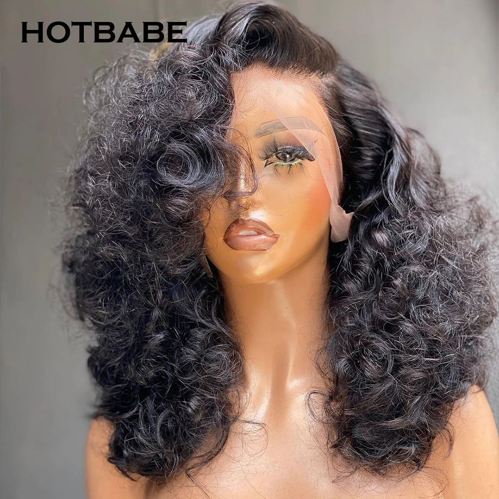180 Density 360 Full Lace Wig Wave 13x4/13x6 HD Transparent Lace Frontal Human Hair Wigs Brazilian Remy Front Wig HOTBABE