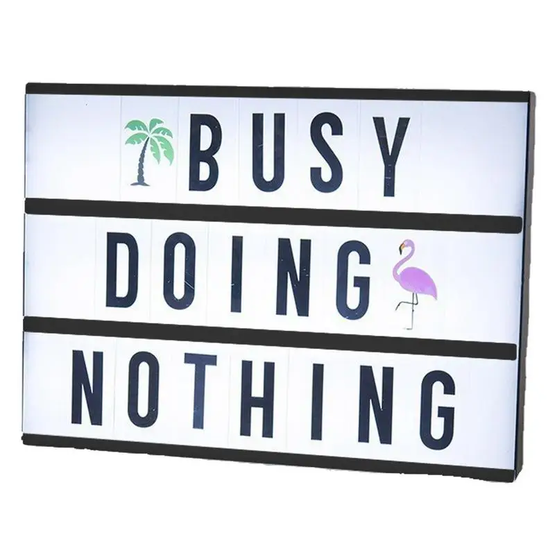 CinemaLightBoxLEDHomeDecorLightboxWith96LettersAndCharacters