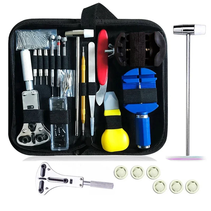 

157PCS Watch Repair Tool Kit Watchmaker Link Pin Remover Case Opener Spring Bar Horlogemaker Gereedschap nh35 Clock Repair Set