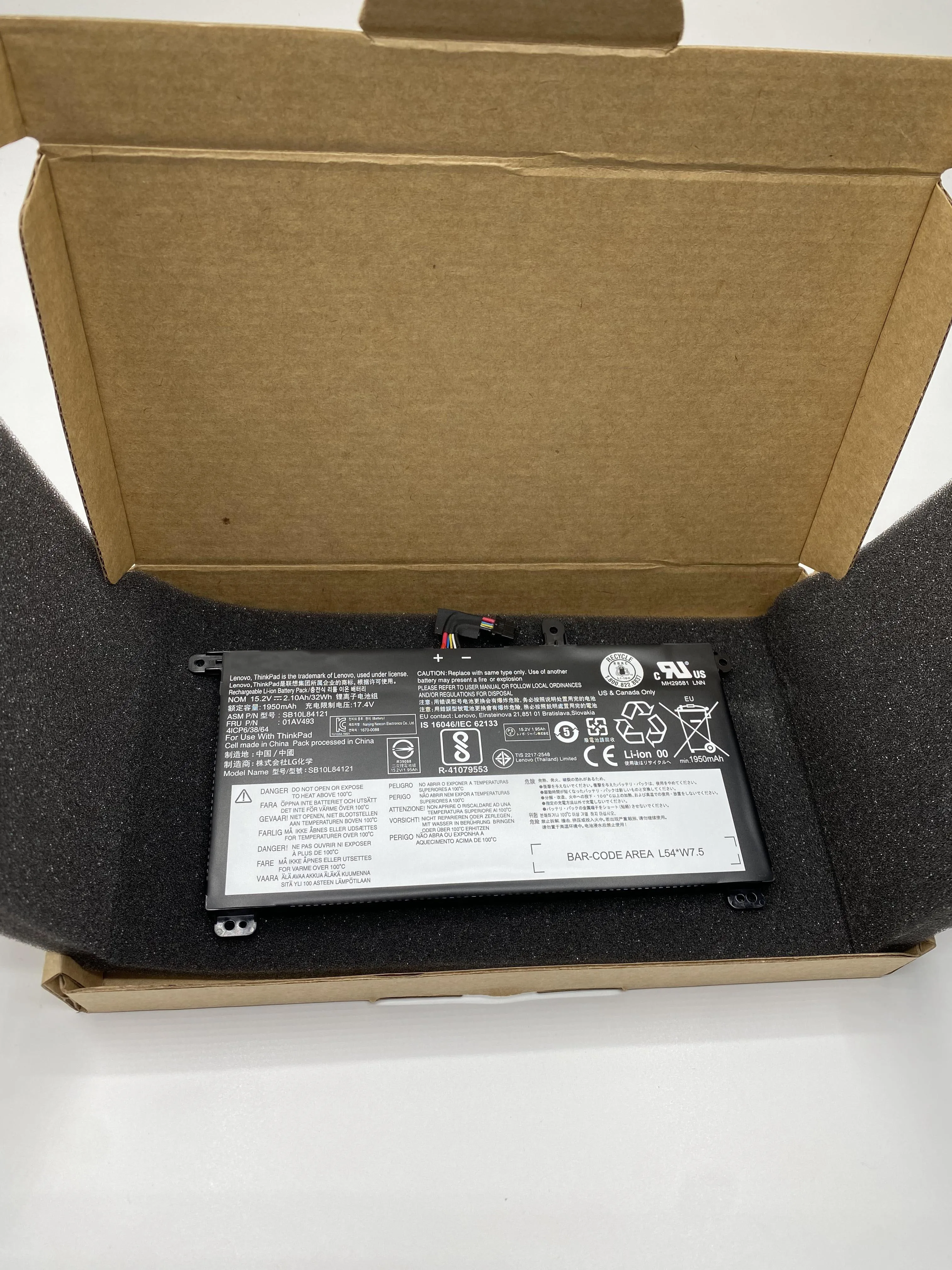 Bateria Original para Lenovo Thinkpad T570 T580 P51s P52s Série Sb10l84121 00ur891 00ur892 Sb10l84122 01av493 32w Novo - Imagem 4