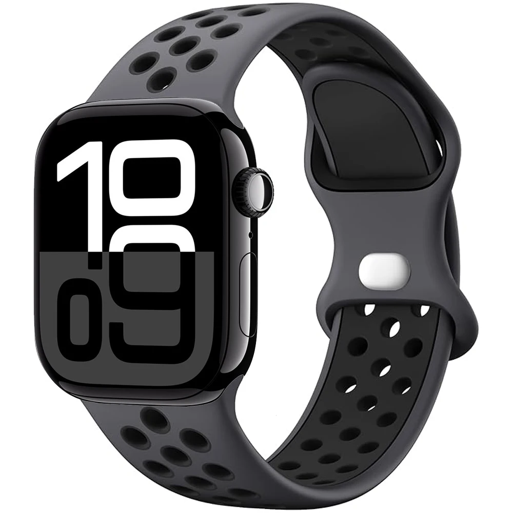 Premium Soft Silicone Band with Metal Buckle
