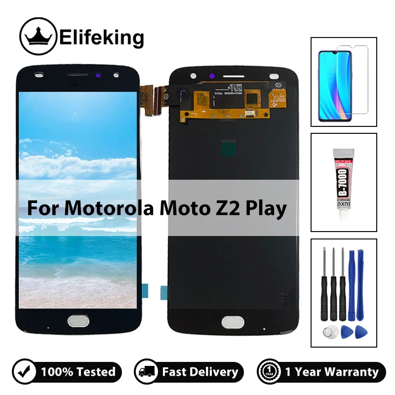 

LCD For Motorola Moto Z2 Play XT1710 Display Touch Screen Digitizer Phone Assembly Replacement With Free Tools 100% Tested